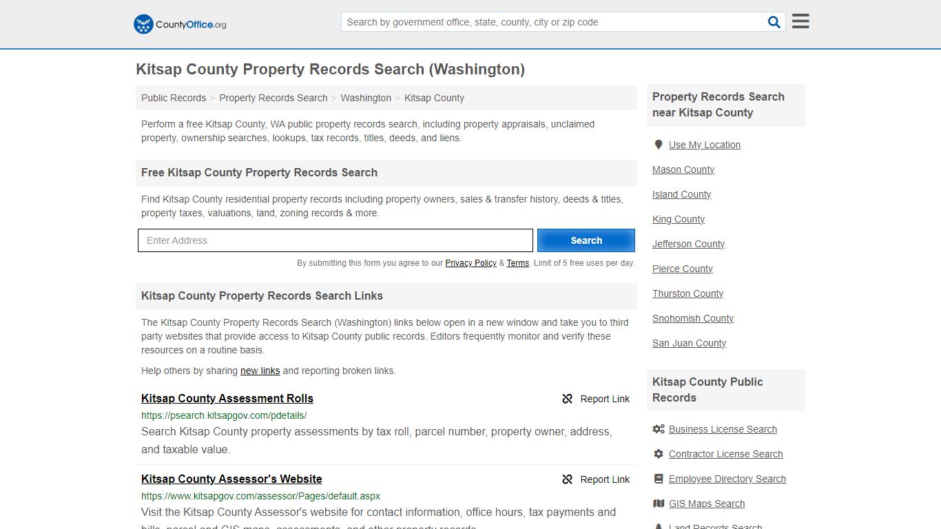 Kitsap County Property Records Search (Washington) - County Office